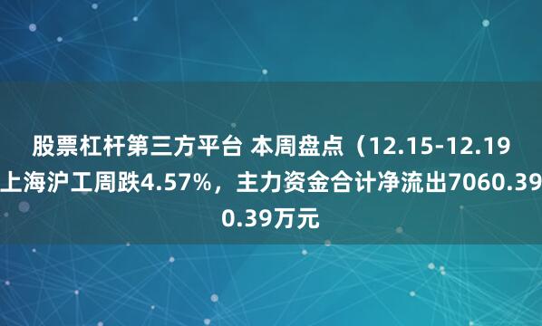 股票杠杆第三方平台 本周盘点（12.15-12.19）：上海沪工周跌4.57%，主力资金合计净流出7060.39万元